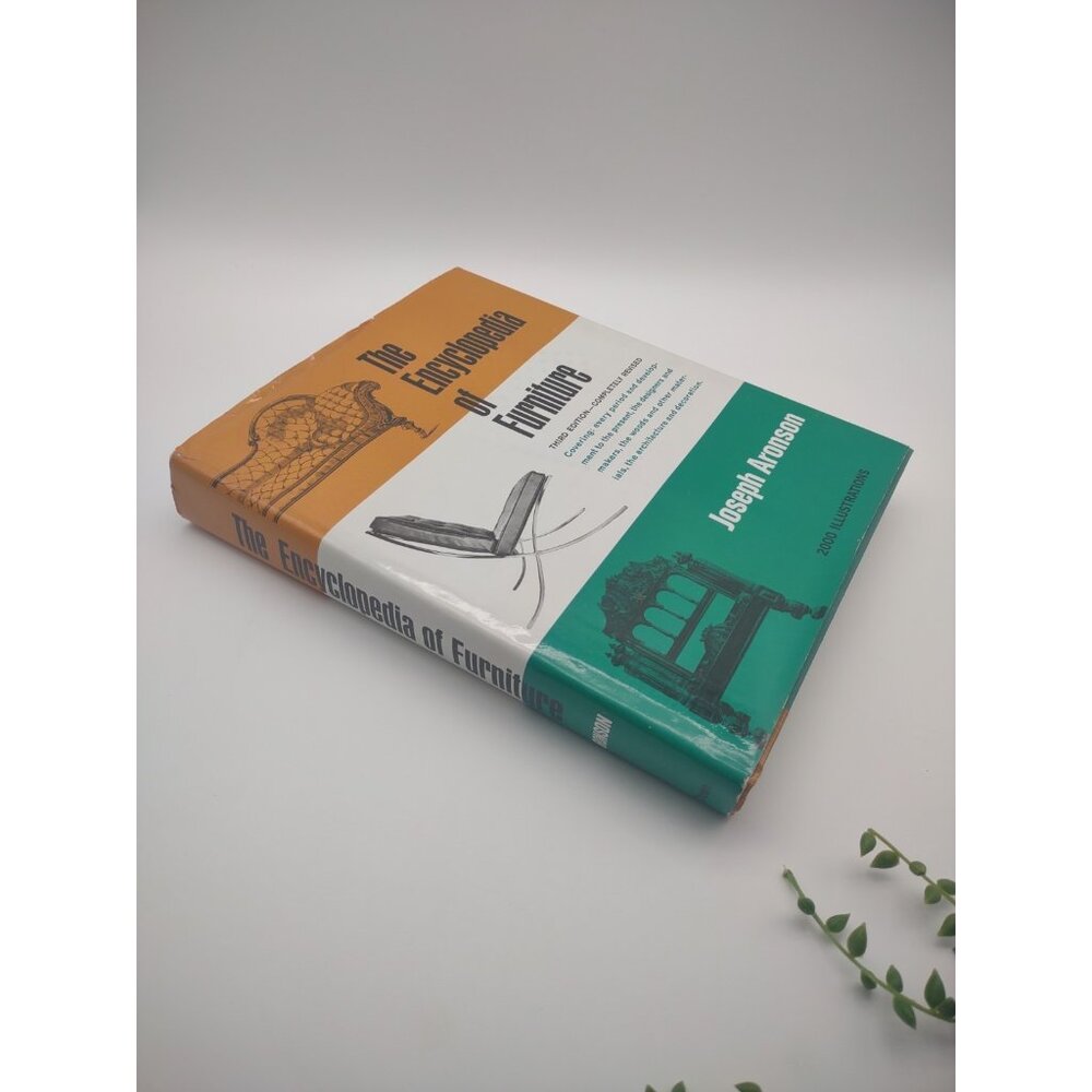 Vintage 1965 Encyclopedia of Furniture by Joseph Aronson Hard Cover, Dust Jacket